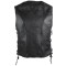 HML1040 Ladies Naked Leather Vest With Lace Sides