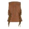 HML1104T Ladies Premium Brown Vest with Fringes and Rivets