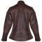 HML621VB High Mileage Ladies Vintage Brown Leather Jacket with Diamond Stitched Shoulders