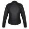 HML638B High Mileage Ladies Lightweight Black Goatskin Jacket w/ Grommeted Twill and Lace Highlights