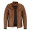 HML703T High Mileage Ladies Brown Fringe and Rivet Leather Jacket