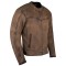 HMM1514Br Rusty Mens Brown Wax Cotton Scooter Jacket