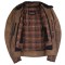 HMM1514Br Rusty Mens Brown Wax Cotton Scooter Jacket