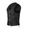 HMM908 Buffalo Nickel Leather Vest with Braid and Side Laces