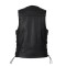 HMM908 Buffalo Nickel Leather Vest with Braid and Side Laces