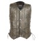 HMM915DB Vance Leather High Mileage Mens Distressed Brown 10 Pocket Vest