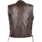 HMM915VB Vance Leather High Mileage Mens Vintage Brown 10 Pocket Vest