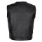 HMM919 Mens Zipper and Snap Closure Leather Motorcycle Club Vest Quick Access Gun Pocket
