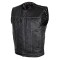 HMM919BP High Mileage Mens Zipper and Snap Closure Leather Club Vest Quick Access Gun Pocket w/Paisley Liner