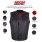 HMM919R High Mileage Mens Zipper and Snap Closure Leather Club Vest Quick Access Gun Pocket w/Red Liner
