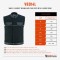 VB914L Denim Black Club Vest with Leather trims