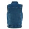 VB917BL Mens Black Denim Vest with Collar

