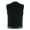 VB919L Denim Black Collarless Club Vest with Leather trims