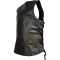 VL1029P Vance Womens Black Lace Side Zipper Pocket Premium Cowhide Leather Biker Motorcycle Vest