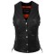 VL1048S Economy Leather Ladies Five-Snap Lace Side Vest