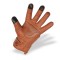 VL412Br Mens Premium Waxed Austin Brown Leather Perforated Motorcycle Gloves