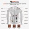 VL550Br Mens Cafe Racer Waxed Lambskin Austin Brown Motorcycle Leather Jacket