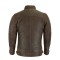 VL550CBr Mens Cafe Racer Waxed Lambskin Chocolate Brown Motorcycle Leather Jacket