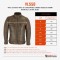 VL550CBr Mens Cafe Racer Waxed Lambskin Chocolate Brown Motorcycle Leather Jacket