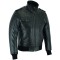 VL551B Mens Sven Bomber Black Waxed Premium Cowhide Motorcycle Leather Jacket with Removeable Hood