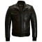 VL551CBr Mens Vincent Brown Waxed Premium Cowhide Motorcycle Leather Jacket With Removeable Hoodie