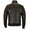 VL551CBr Mens Vincent Brown Waxed Premium Cowhide Motorcycle Leather Jacket With Removeable Hoodie