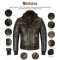 VL551CBr Mens Vincent Brown Waxed Premium Cowhide Motorcycle Leather Jacket With Removeable Hoodie