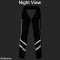 VL803S Unisex Black Reflective and Vented Premium Cowhide Leather Biker Motorcycle Riding Chaps