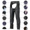 VL804S Zip-Out Insulated Pant Style Zipper Pocket Leather Chaps