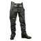 VL805S Zip-Out Insulated and Lined Plain Biker Leather Chaps
