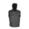 VL914H Zipper and Snap Closure Leather Motorcycle Club Vest with Hoodie and 2 Gun Pockets