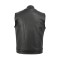VL914H Zipper and Snap Closure Leather Motorcycle Club Vest with Hoodie and 2 Gun Pockets