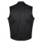 VL914S Vance Leather Zipper and Snap Closure Leather Motorcycle Club Vest