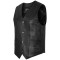 VL921S Standard Leather Mens Plain Side Vest Conceal Carry Pockets & Single Seam Back