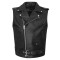 VL926 Mens Premium Naked Leather Classic Motorcycle Vest Plain Side & Belted Waist