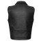 VL926 Mens Premium Naked Leather Classic Motorcycle Vest Plain Side & Belted Waist
