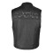 VL935 Vance Leather Mens Reflective Skull Vest with 4 Pockets