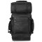 VS325 Rival Series 3pc Rock Design Top grain High Quality Leather Plain Black Sissy Bar Bag Set