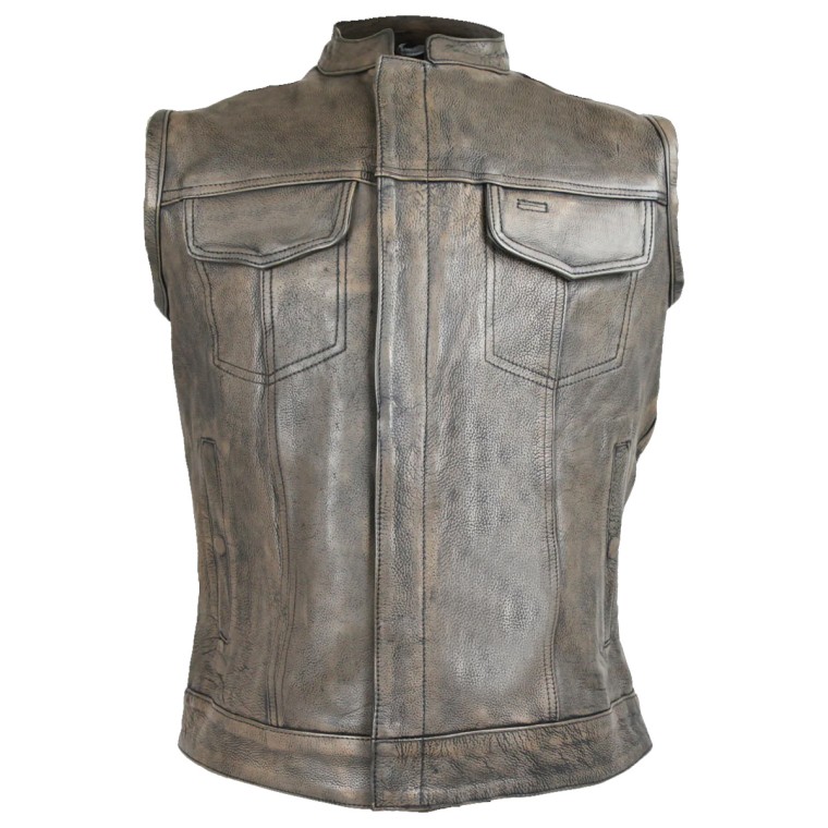 Vance online leather vest