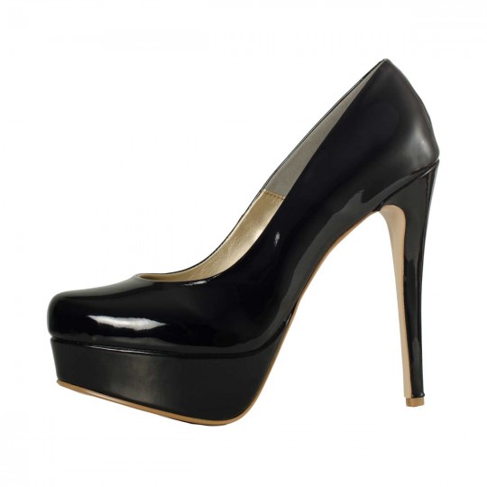 ViceVersa Bianca - Black Patent in Sexy Heels & Platforms - $69.99