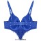 Sequin Tassel Rhinestone Push Up Belly Dance Top Bra - Royal Blue