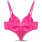 Sequin Tassel Rhinestone Push Up Belly Dance Top Bra - Hot Pink