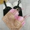 Lace Rhinestone Sequined Crop Top Glitters Tube Top Bralette - White