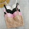 Lace Rhinestone Sequined Crop Top Glitters Tube Top Bralette - White