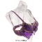 Halter Belly Sequin Tassel Push Up Belly Dance Top Bra - Purple