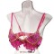 Halter Belly Sequin Tassel Push Up Belly Dance Top Bra - Rose Red