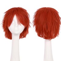Short Cosplay Costumes Party Wig - Orange Synthetic