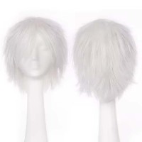 Short Cosplay Costumes Party Wig - White Synthetic