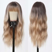  Natural Wavy Hair Synthetic Daily Party High Long Bob Wigs - Yellow Synthetic