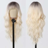  Natural Wavy Hair Synthetic Daily Party High Long Bob Wigs - Yellow Synthetic